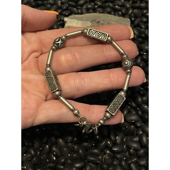 Vintage Sterling Silver Silpada Israel Dream Hope Joy Message Phrase Bracelet - Picture 3 of 8